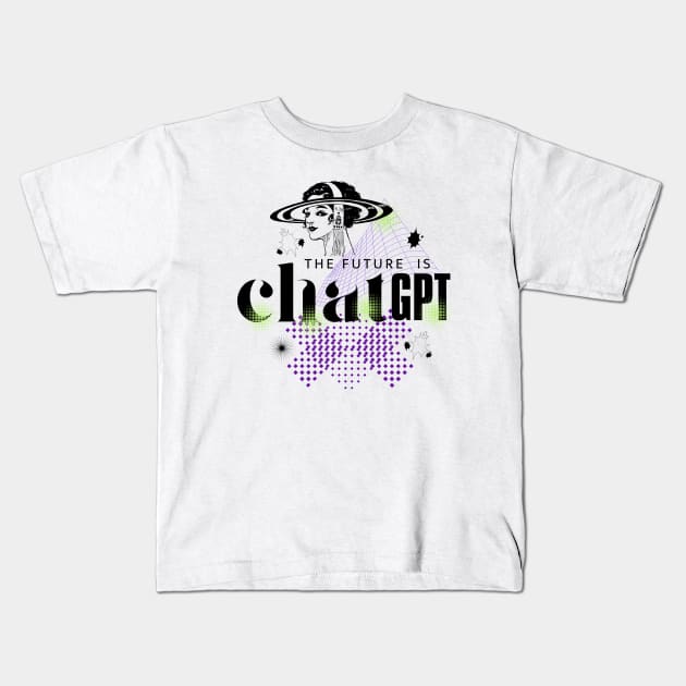 The Future Is Chatgpt Kids T-Shirt by therednox